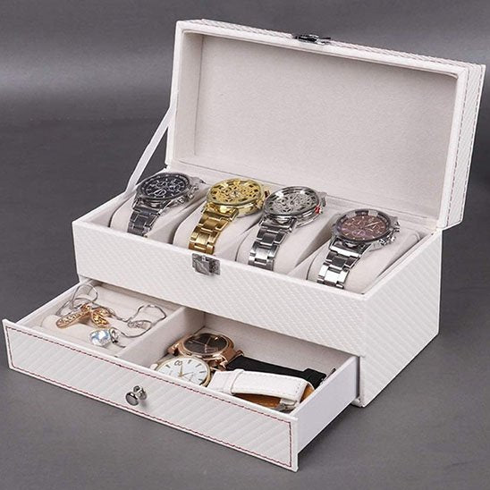 Boite à bijoux blanche luxueuse