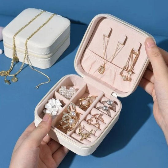 Boîte à bijoux mini voyage bagues colliers