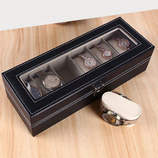 Boite à bijoux noir chic avec vitre dessus