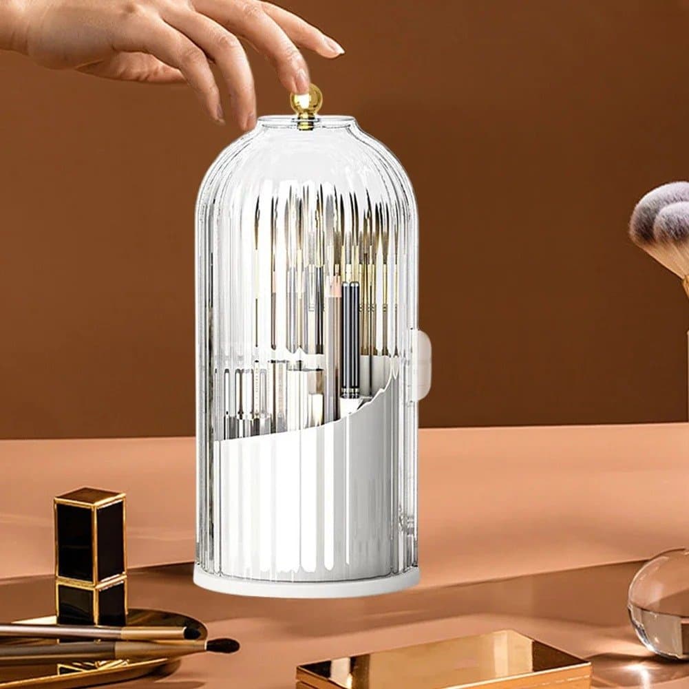 Organisateur Maquillage — porte-pinceaux-de-maquillage - Blanc Transparent - La trousse Beauté