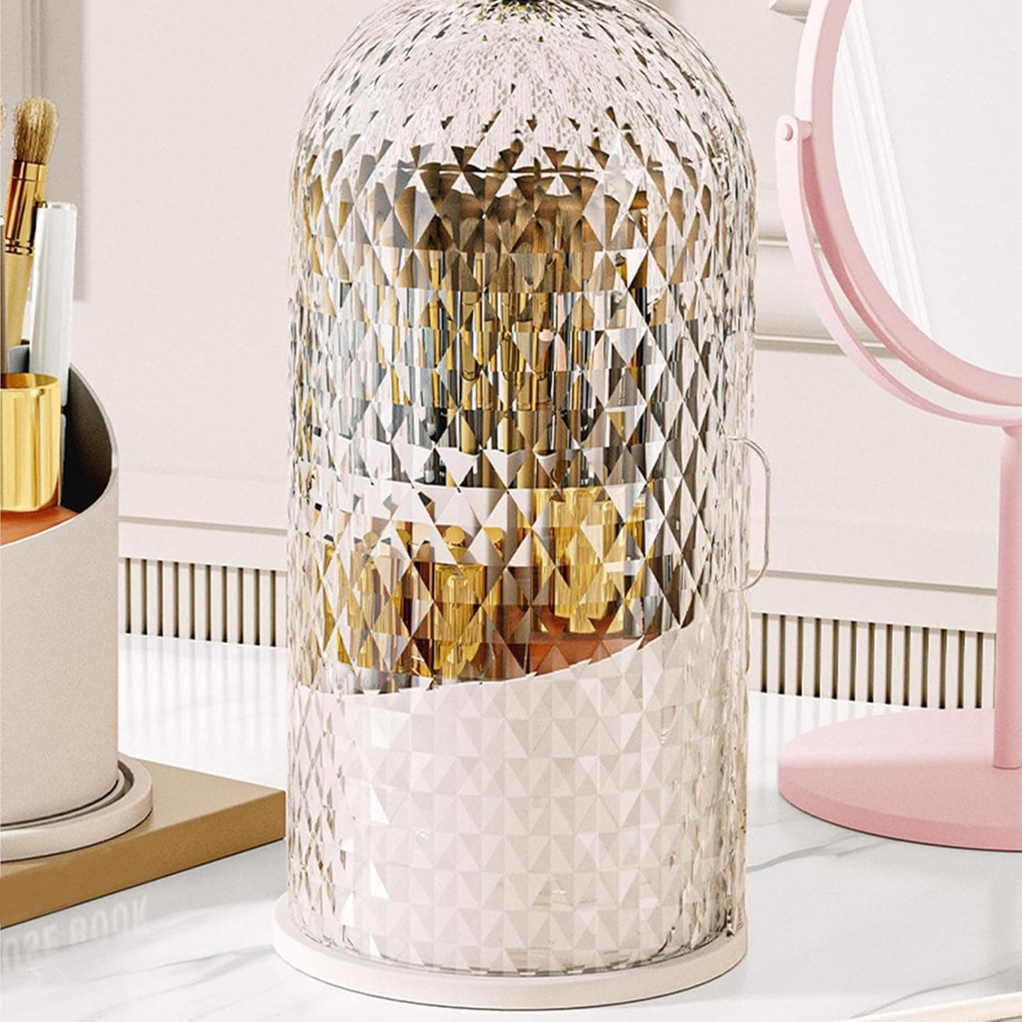 Organisateur Maquillage - porte-pinceaux-de-maquillage-Diamant Blanc - La trousse Beauté