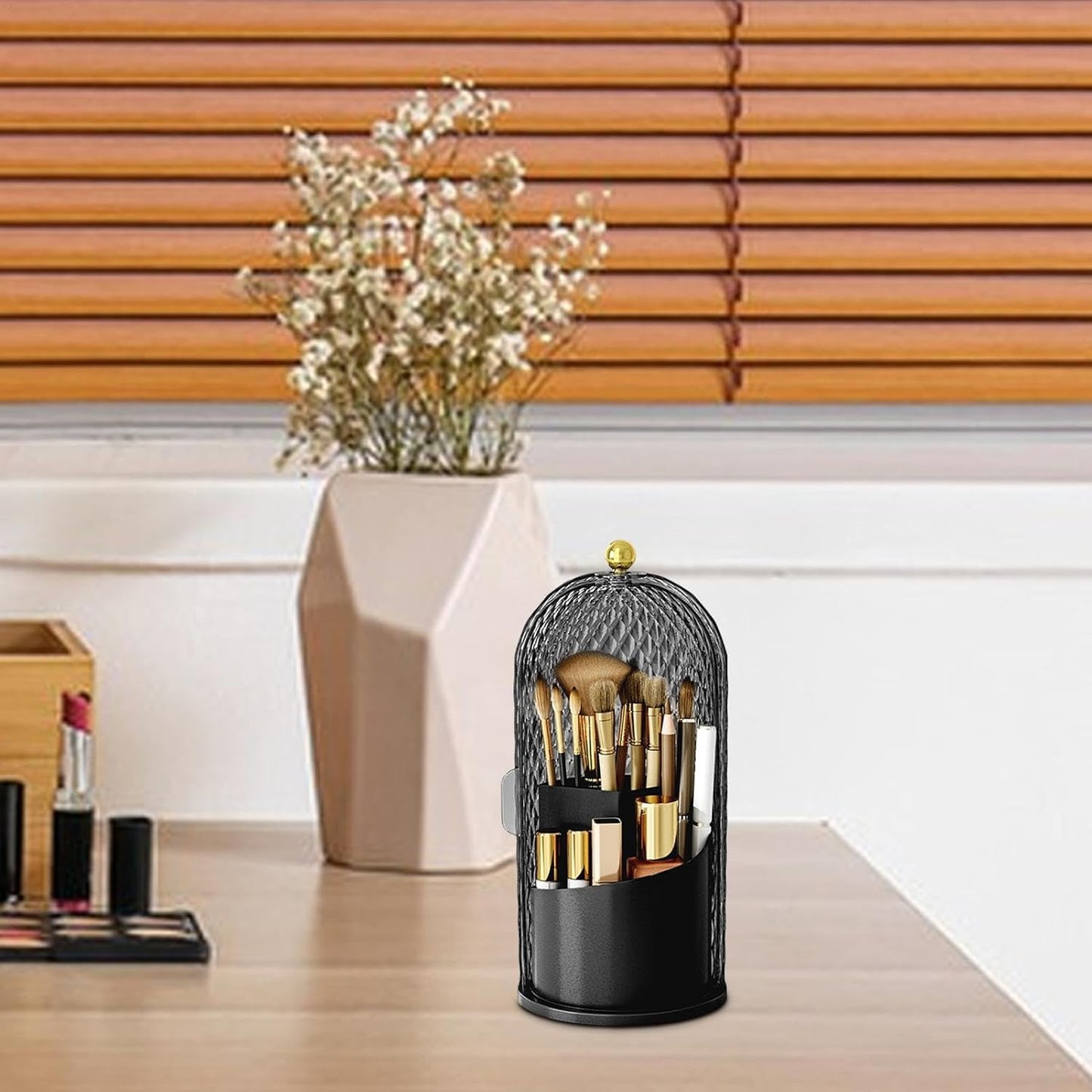 Organisateur Maquillage — porte-pinceaux-de-maquillage - Diamant Noir - La trousse Beauté