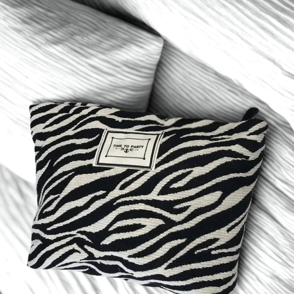 pochette de Maquillage vintage zébré