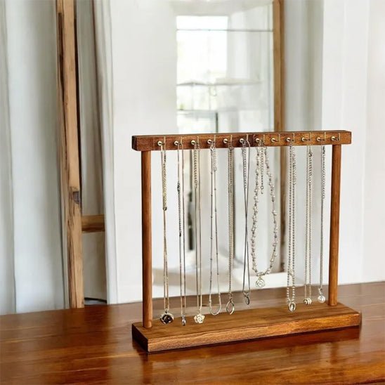 porte bijoux avec crochet en bois petit