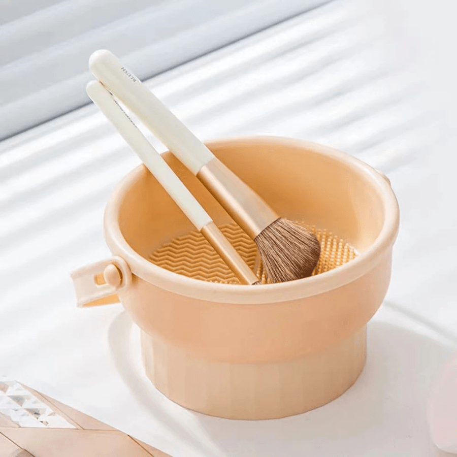 Pot à Pinceaux Maquillage | 3 - en - 1 Nettoyant - La trousse Beauté