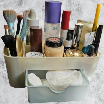 Rangement maquillage - Boite de rangement maquillage - Gris - La trousse Beauté