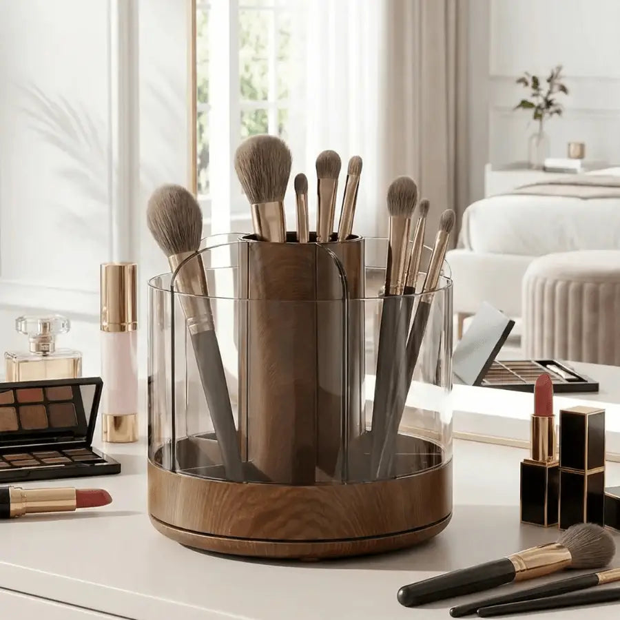 Rangement Pinceaux Maquillage Rotatif 360° | Eleganza - La trousse Beauté