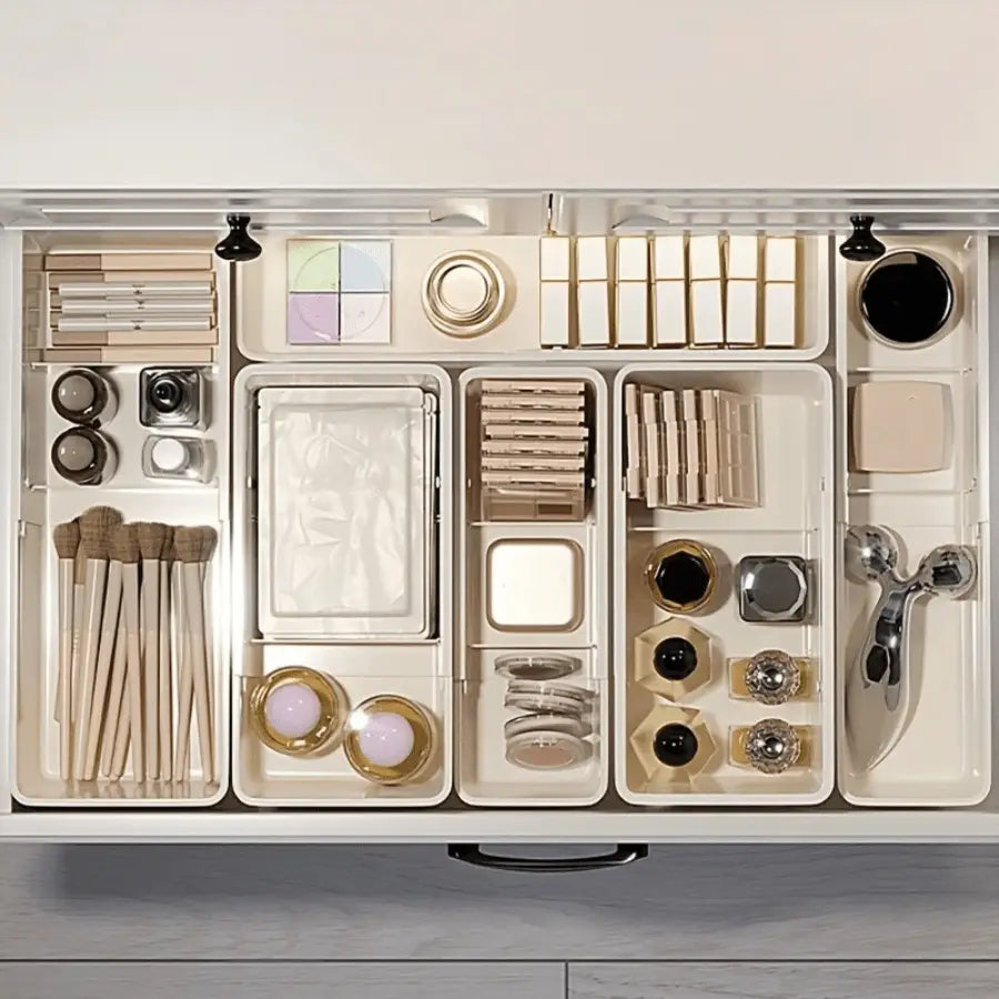 rangement pour tiroir maquillage extensible avec séparateur