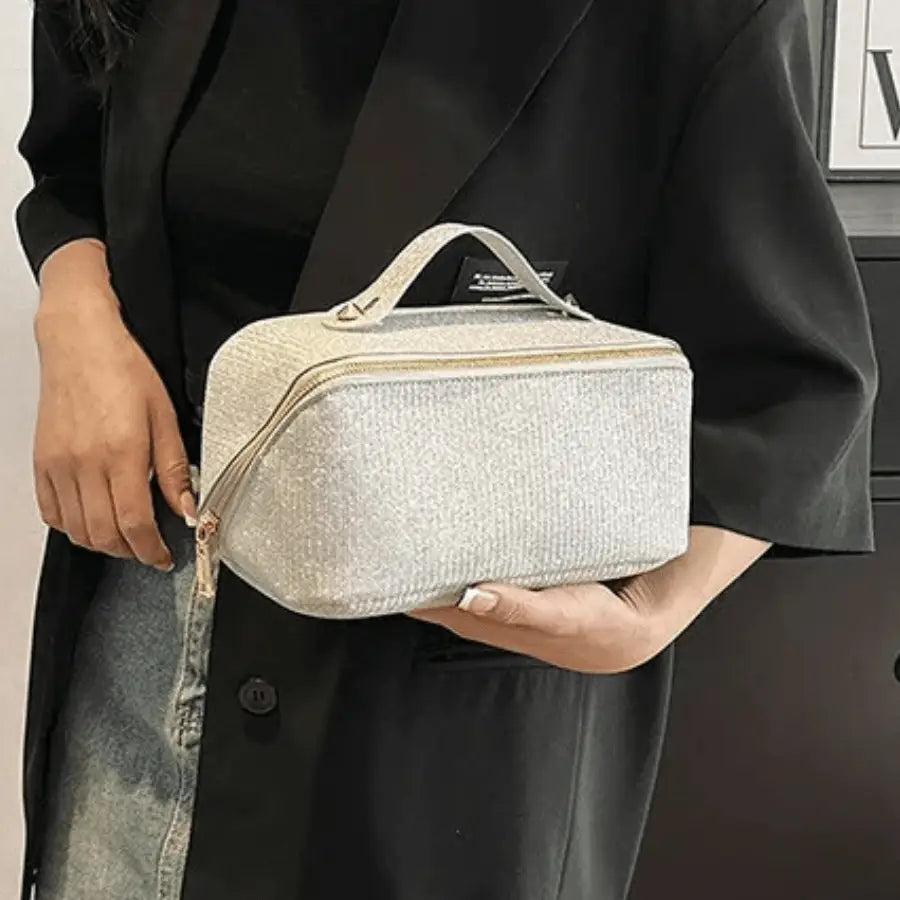 trousse de toilette de luxe femme gold