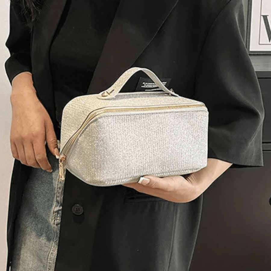 trousse de toilette de luxe femme gold