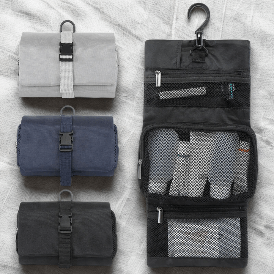 trousse de toilette de voyage compact avec crochet