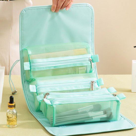Trousse de toilette femme vert détachable