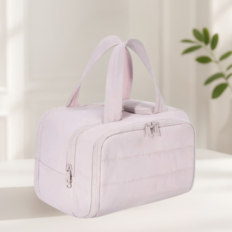 Trousse de toilette femme voyage rose pâle