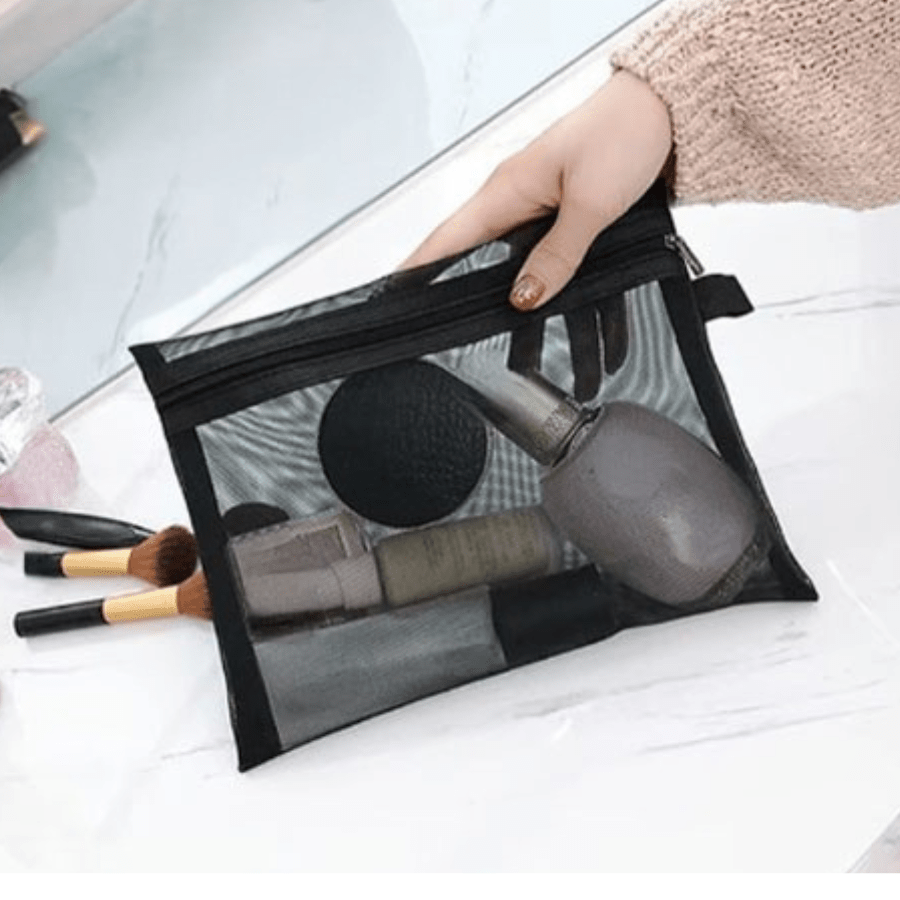 Trousses de toilette transparent noir