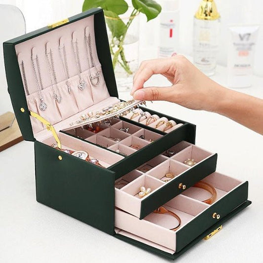 boite à bijoux noir avec tiroir