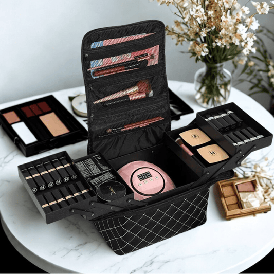 mallette maquillage avec plateaux extensibles
