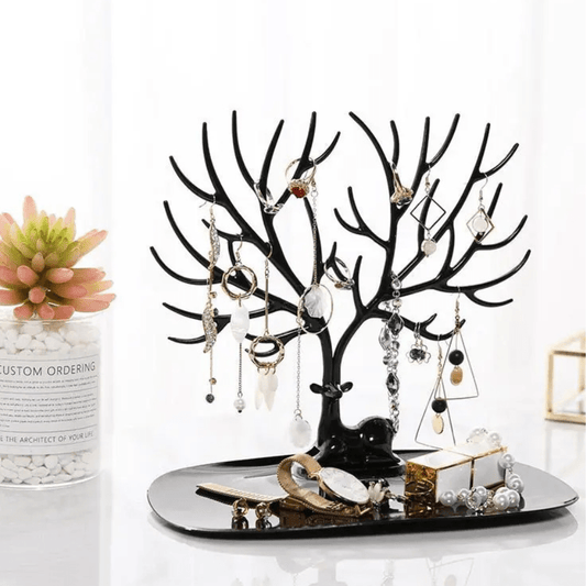 arbre à bijoux noir forme de cerf
