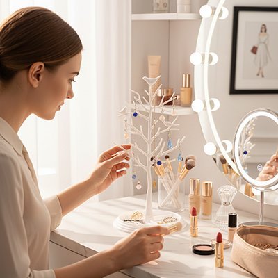 Arbre  bijoux sur bureau