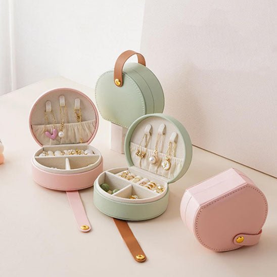 Boîte à bijoux pastel voyage portatif