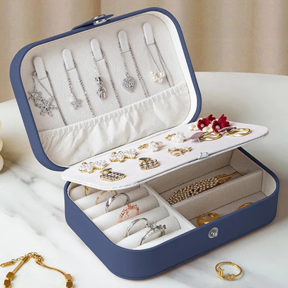 boite à bijoux voyage bleu