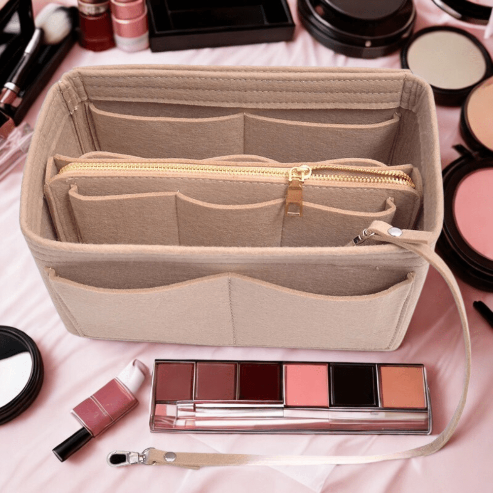 Boite à Rangement Maquillage  En Feutre cosmétique rangement maquillage- La trousse Beauté