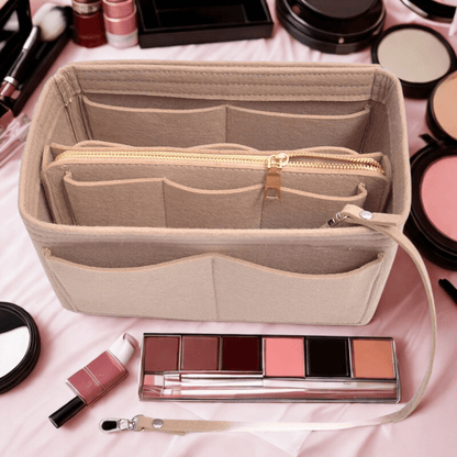 Boite à Rangement Maquillage  En Feutre cosmétique rangement maquillage- La trousse Beauté