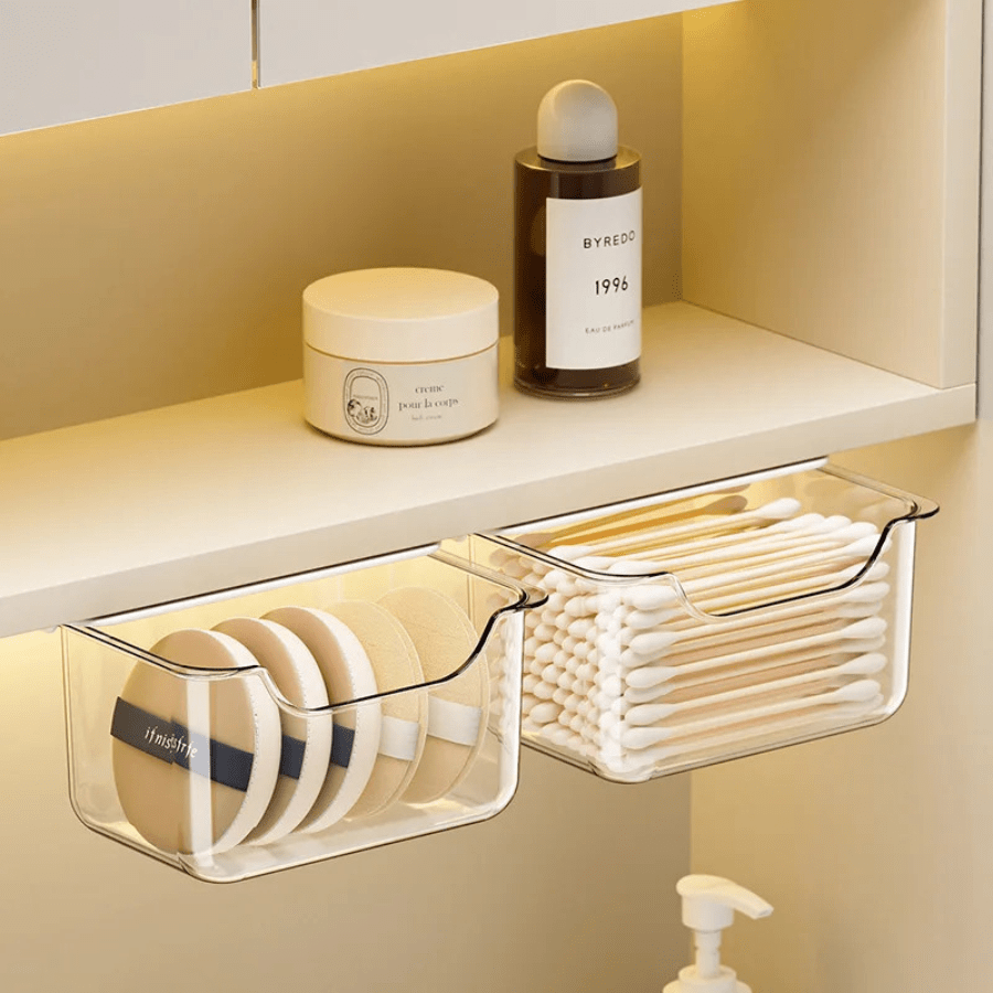 boite à rangement maquillage sous armoire étagère