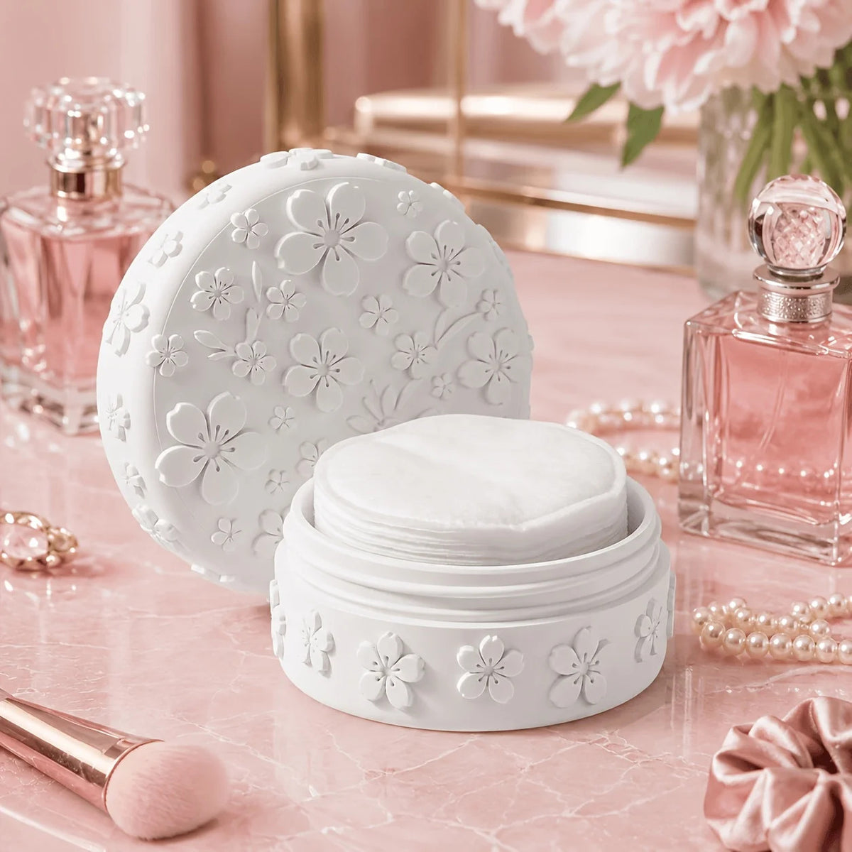 boite de rangement maquillage blanc