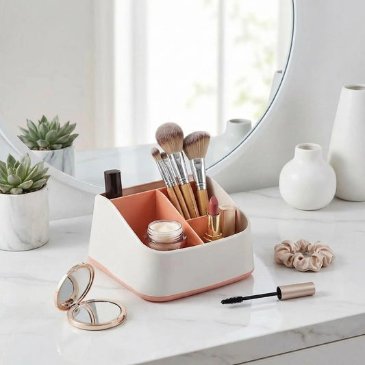 boite de rangement maquillage orange