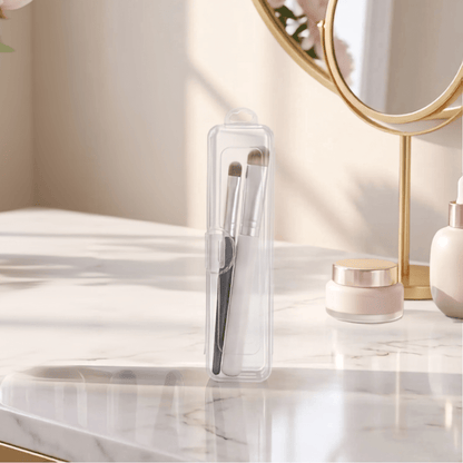 boite de rangement our pinceaux maquillage transparent petit