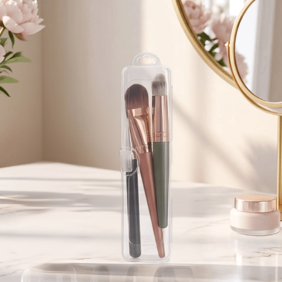boite de rangement pour pinceaux maquillage transparent moyen