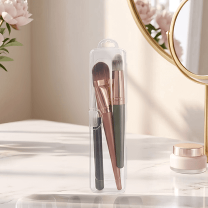 boite de rangement pour pinceaux maquillage transparent moyen