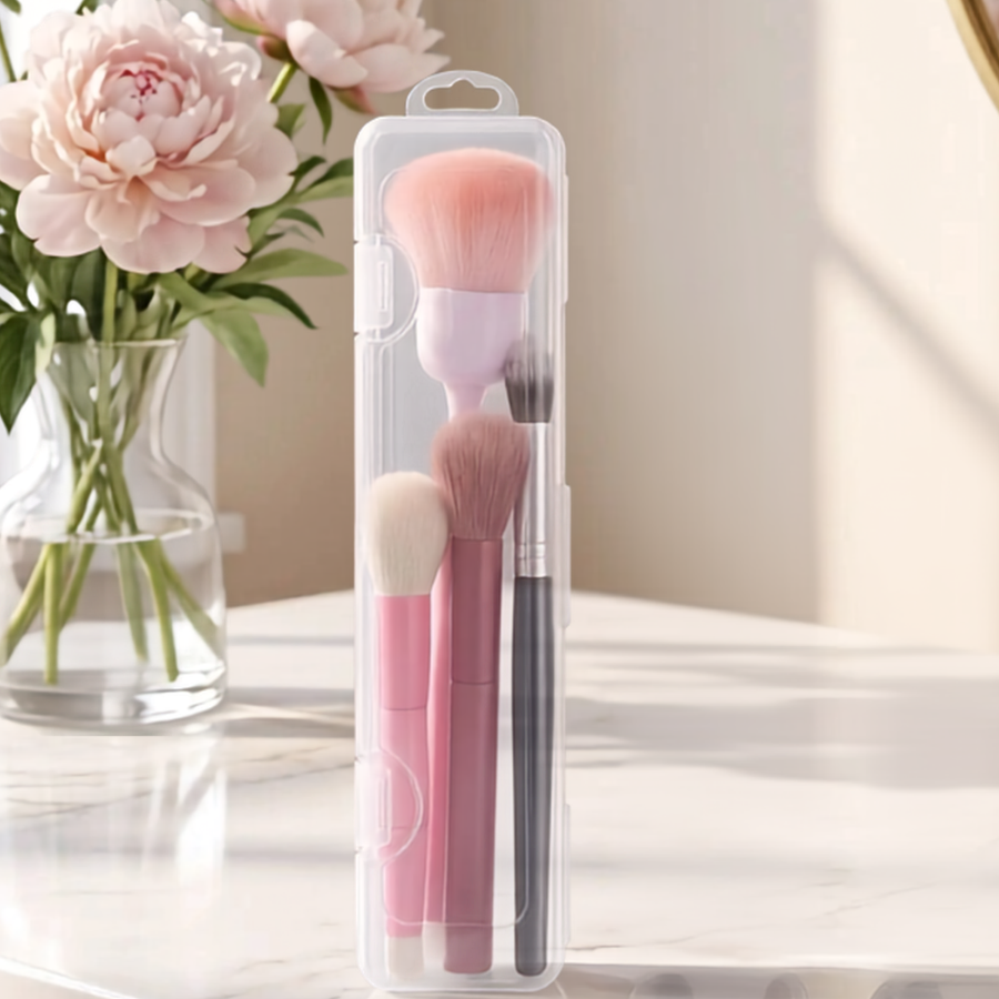 boite de rangement pour pinceaux maquillage plastique transparent large