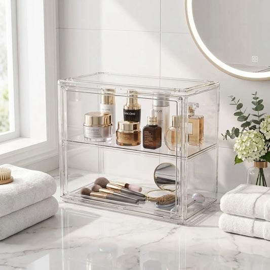 boite de rangement salle de bain deux étages