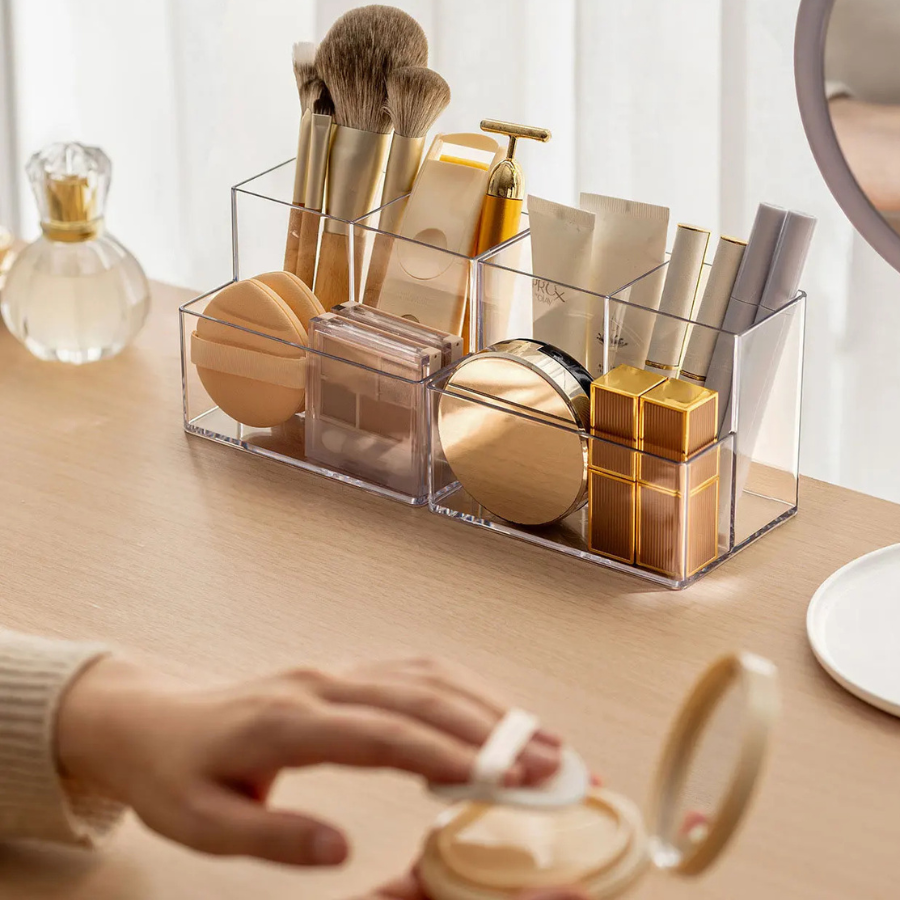 boite pour ranger le maquillage deux boites de rangement transparent
