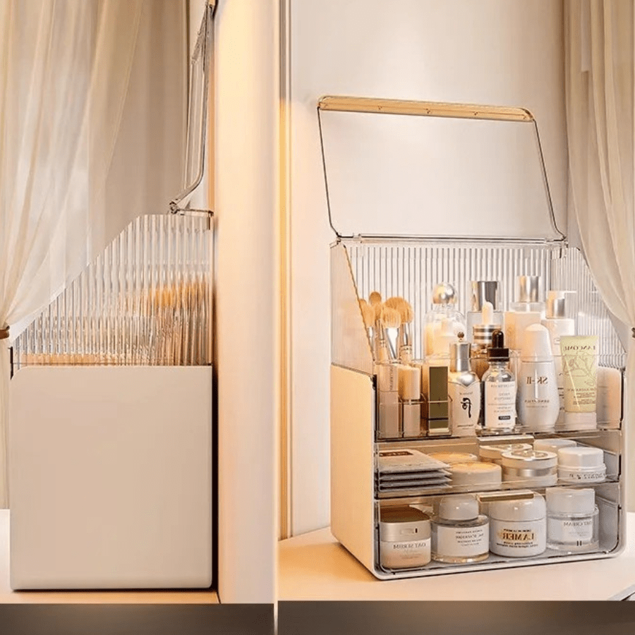 boite pour ranger maquillage avec couvercle