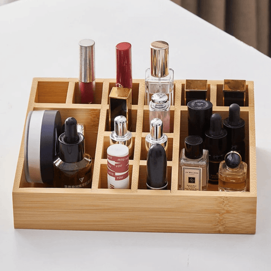 boite rangement maquillage en bois naturel
