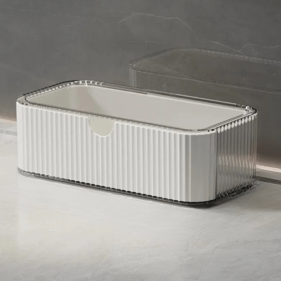 boite rangement maquillage tiroir simple blanc