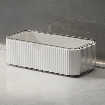 boite rangement maquillage tiroir simple blanc