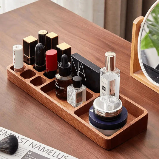 boite rangement maquillage plateau en bois