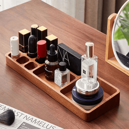boite rangement maquillage plateau en bois