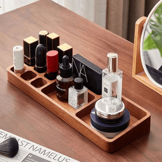 boite rangement maquillage plateau en bois