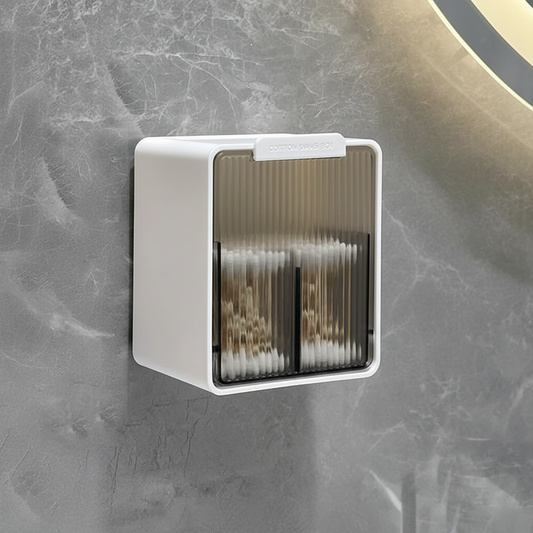 boite rangement pour salle de bain blanc en plastique