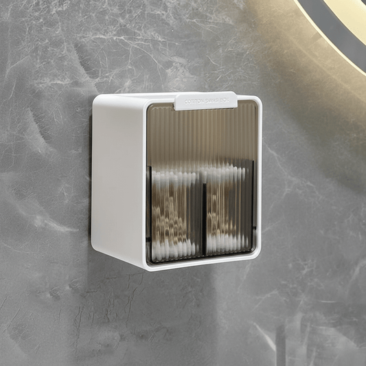 boite rangement pour salle de bain blanc en plastique