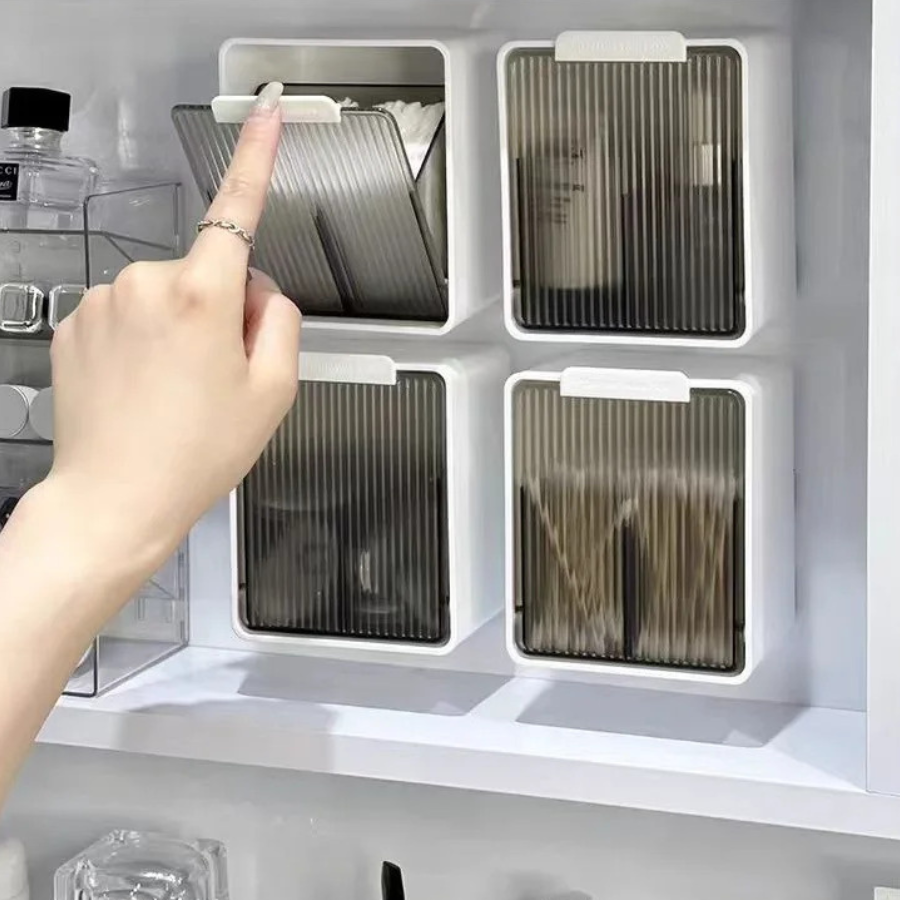 boite de rangement pour salle de bain quatre superposés