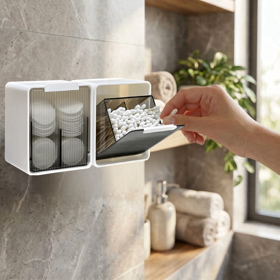 boite rangement pour salle de bain rabattable