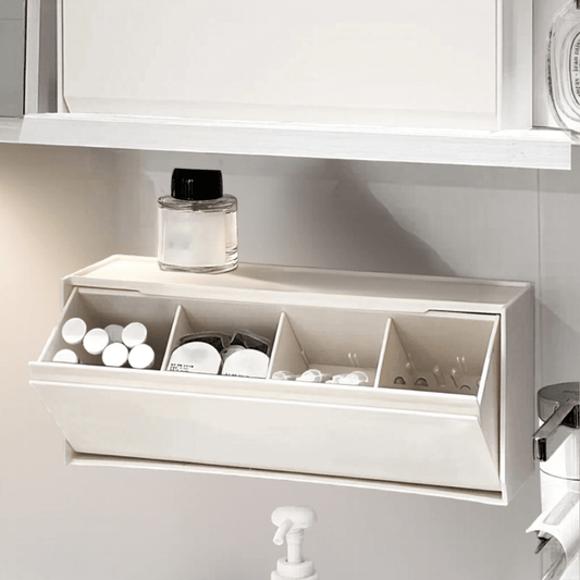 boite rangement salle de bain blanc modulable au mur