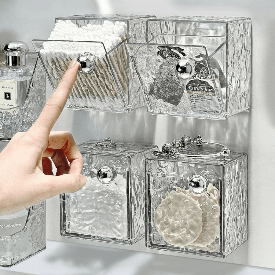 boites maquillage quatre clair rangement cosmétique