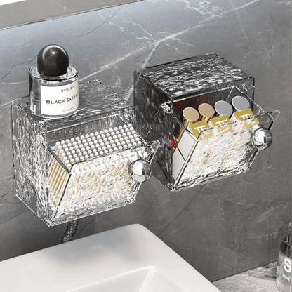 boites maquillage deux teinte rangement salle de bain