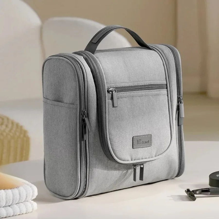grande trousse de toilette femme gris